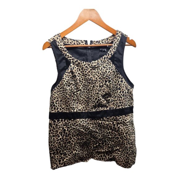 Torrid Sleeveless Peplum Animal Print Top - Picture 1 of 7